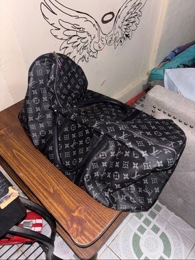 Louis Vuitton Black Monogram Duffel Bag